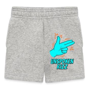 Unspoken Rizz Hand Zeichen - Baby Shorts - Grau meliert - Vorne