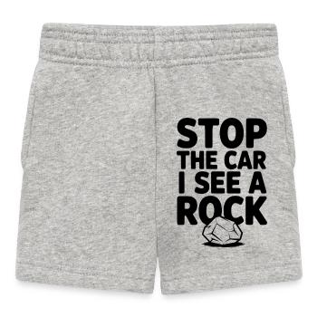 Stop the Car I See a Rock - Short Bébé - gris chiné - Devant