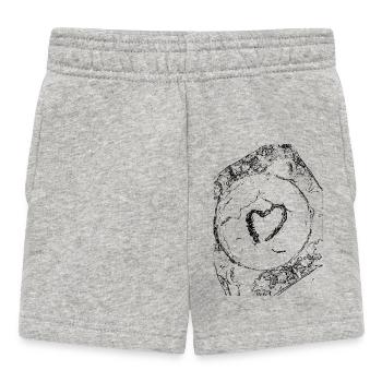 Herz - Baby Shorts - Grau meliert - Vorne