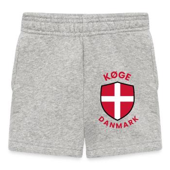 Køge Denmark Flag shield - Baby Shorts - heather grey - Front