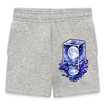 Moonlit Cube Melting - Baby Shorts - heather grey - Front