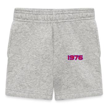 1976 Retro Neon Glitch - Baby Shorts - heather grey - Front