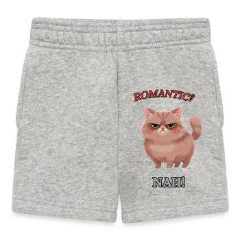 Die Null-Bock-Katze - Baby Shorts - Grau meliert - Vorne