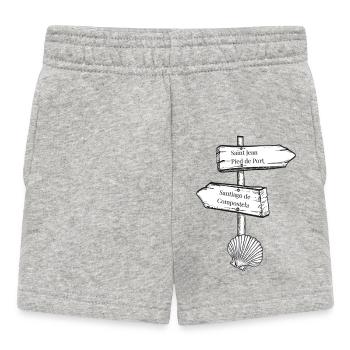 Illustration von der Muschel des Camino-Wegweisers - Baby Shorts - Grau meliert - Vorne