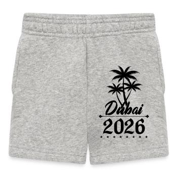 Dubaï 2026 - Short Bébé - gris chiné - Devant