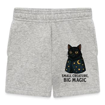 Mondnacht Katze Sternencape - Baby Shorts - Grau meliert - Vorne