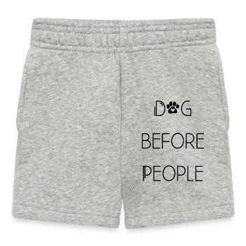Black Silhouette Minimalism - Baby Shorts - heather grey - Front