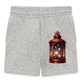 Star Lantern Night Magic - Baby Shorts - heather grey - Front