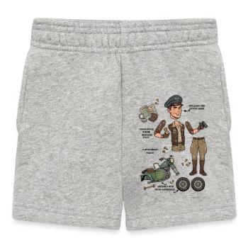 Poupée en papier Aventurière Robuste - Short Bébé - gris chiné - Devant