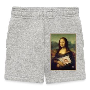 Mélange de sketches de tablette Mona Lisa - Short Bébé - gris chiné - Devant