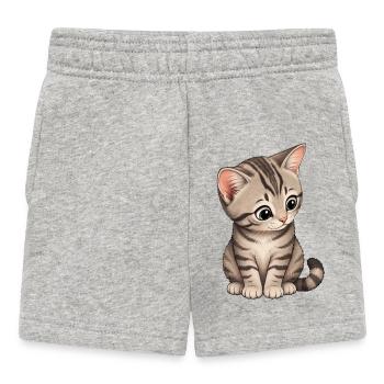 Kitten - Baby Shorts - heather grey - Front