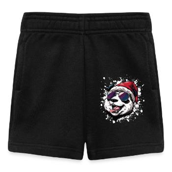 Panda Weihnachten Lustig - Baby Shorts - Schwarz - Vorne