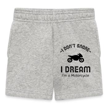 Je ne ronfle pas que je suis une moto - Short Bébé - gris chiné - Devant