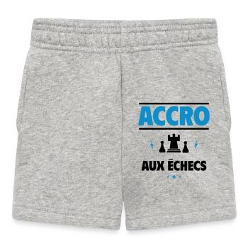 accro aux échecs - Short Bébé - gris chiné - Devant