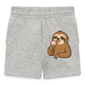Paresseux à la glace - Short Bébé - gris chiné - Devant