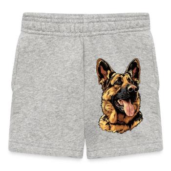 German Shepherd - Baby Shorts - heather grey - Front