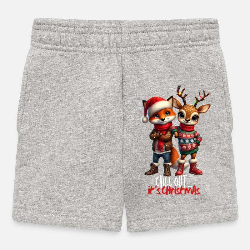 Chillout C’est Noël - Short Bébé - gris chiné