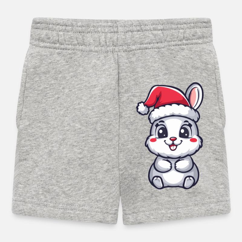 Lapin de Noël - Short Bébé - gris chiné