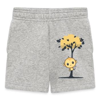 Cute Monkey Design - Singe au design minimaliste - Short Bébé - gris chiné - Devant