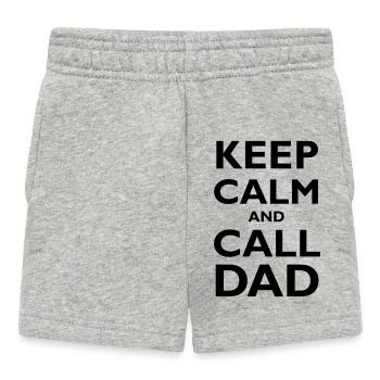Keep Calm & Call Dad - Baby Shorts - Grau meliert - Vorne