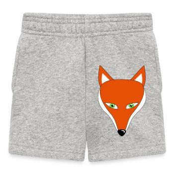 fuchs augen tier - Baby Shorts - Grau meliert - Vorne