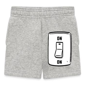 Interrupteur ON Cool Humour Drôle Motivation - Short Bébé - gris chiné - Devant