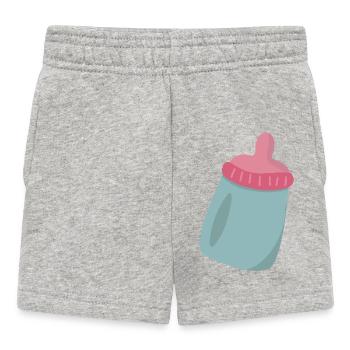 Baby bottle - Baby Shorts - heather grey - Front