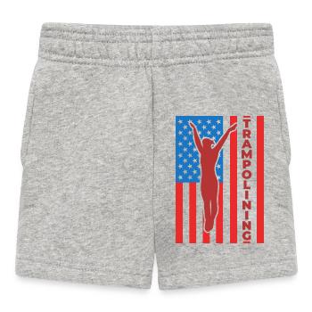 Trampolinspringen 4. Juli USA - Baby Shorts - Grau meliert - Vorne