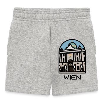 Wien - Hofburg - Baby Shorts - Grau meliert - Vorne