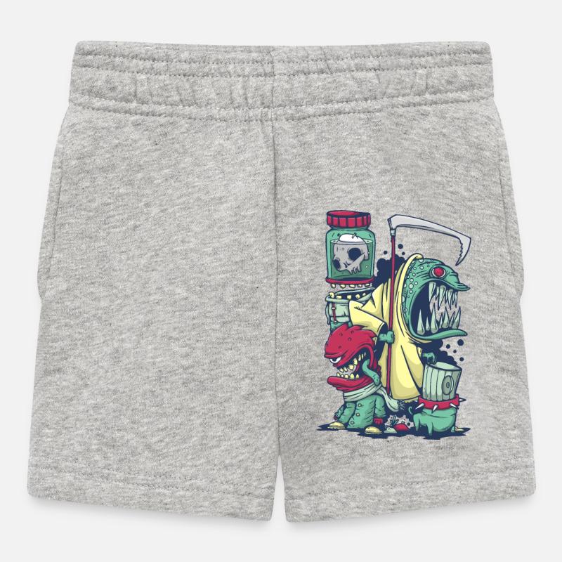 Monstres - Short Bébé - gris chiné