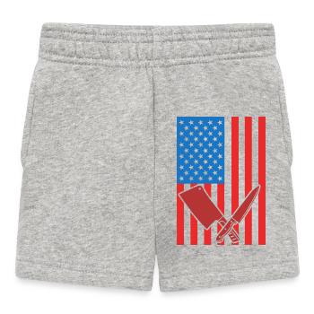 Metzger USA Flagge - Baby Shorts - Grau meliert - Vorne