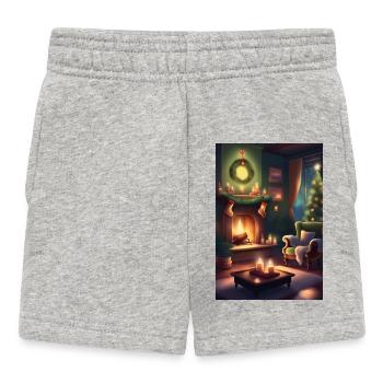 Maison de Noël verte - Short Bébé - gris chiné - Devant