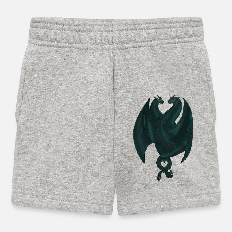 L’amour du dragon - Short Bébé - gris chiné