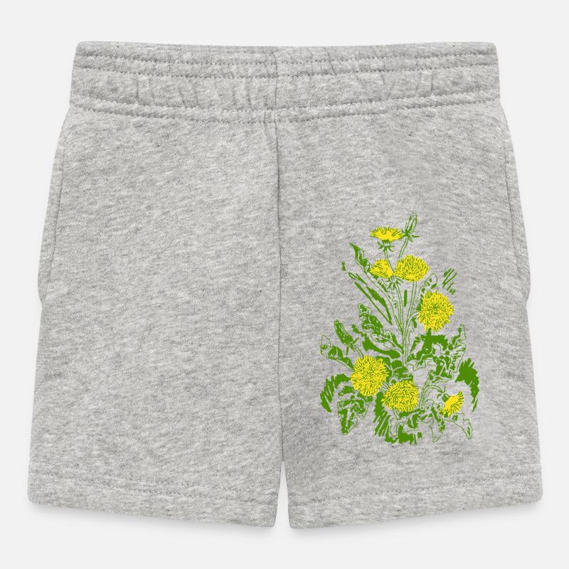 PISSENLITS - Short Bébé - gris chiné