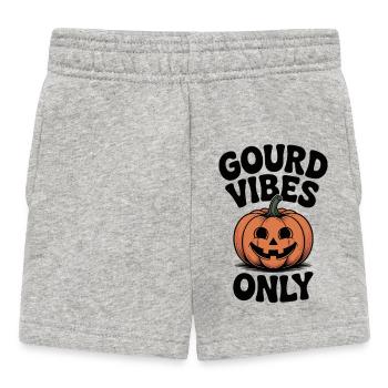 Nur Kürbis-Vibes - Baby Shorts - Grau meliert - Vorne