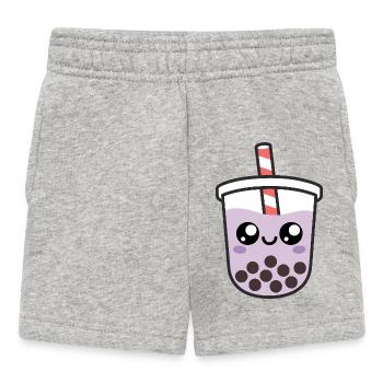 Thé à bulles kawaii - Short Bébé - gris chiné - Devant