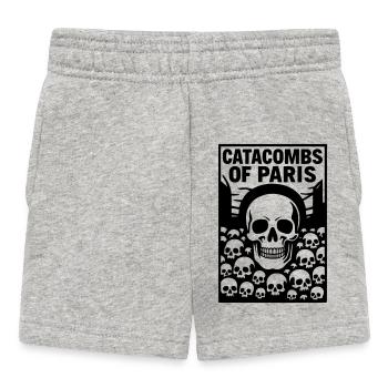 Katakomben von Paris Gebeine Beinhaus - Baby Shorts - Grau meliert - Vorne