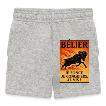 Aries Star Sign - Astrology - Baby Shorts - heather grey - Front