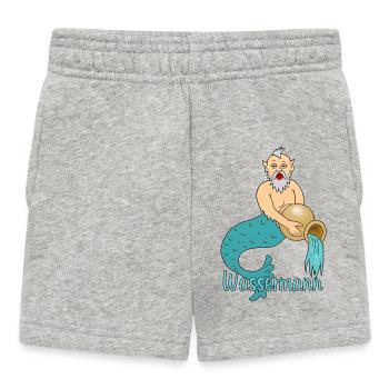 Aquarius Zodiac Sign - Baby Shorts - heather grey - Front