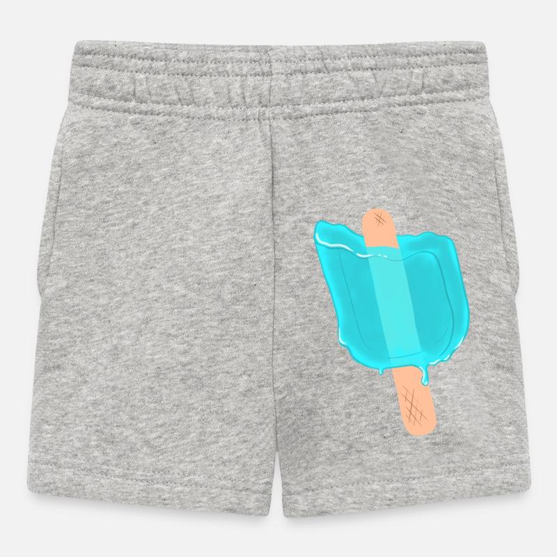 Blue popsicles - Baby Shorts - heather grey
