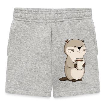 Moment Café Otter Douillet - Short Bébé - gris chiné - Devant