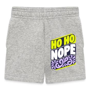 Ho Ho Nope Holiday Tee - Baby Shorts - Grau meliert - Vorne
