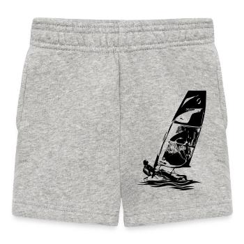 Skiff ouvert Dériveur à voile Régate de voiliers Enfants - Short Bébé - gris chiné - Devant