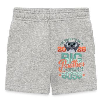 2026 Big Brother Koala Schwangerschaft Baby Liebe - Baby Shorts - Grau meliert - Vorne