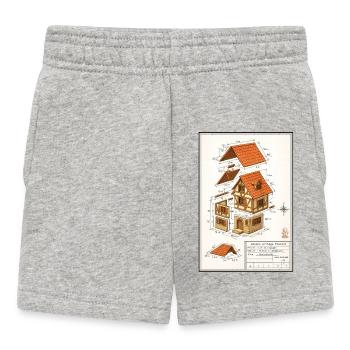 Plan des Elsässer Fachwerkhausarchitekten - Baby Shorts - Grau meliert - Vorne