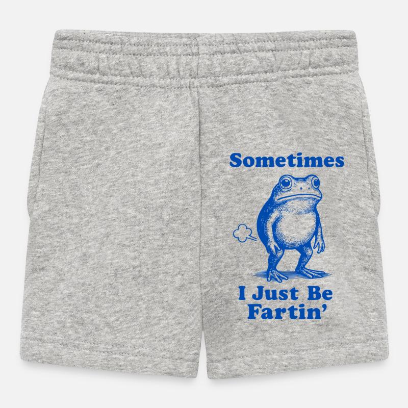 Parfois, je suis juste une grenouille qui pète - Short Bébé - gris chiné