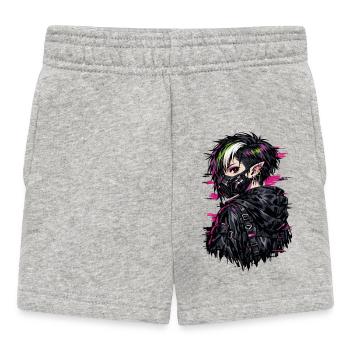 Anime Punk Girl – Dark Youth Style - Baby Shorts - heather grey - Front