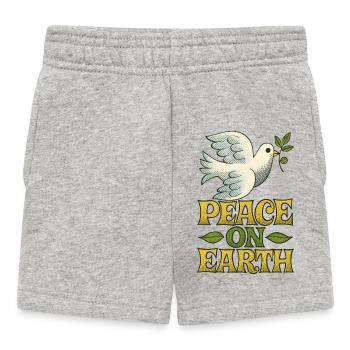 Frieden auf Erden Tauben-Vintage - Baby Shorts - Grau meliert - Vorne