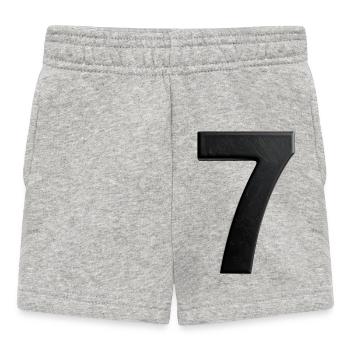 Minimaliste Numéro Sept - Short Bébé - gris chiné - Devant