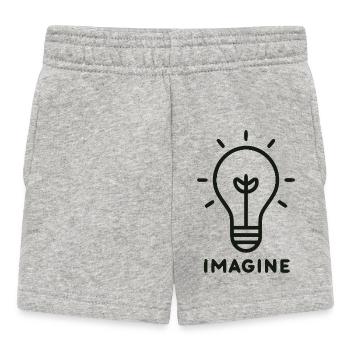 Light Idea Spark Icon - Baby Shorts - heather grey - Front